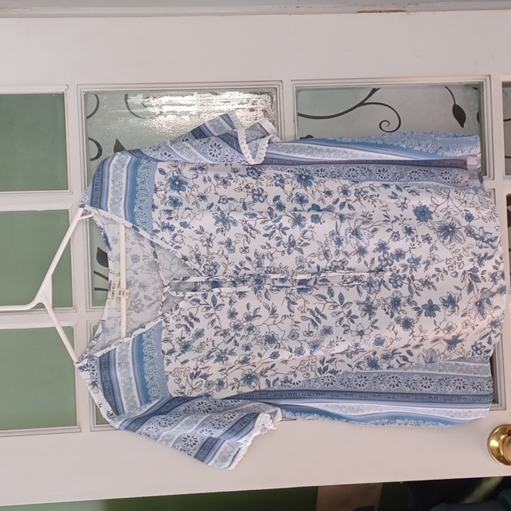Como Blu summer top women's size large